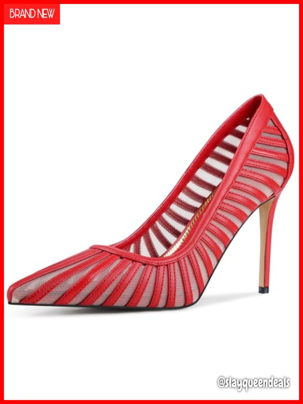 Women's Pointed Toe Mesh Stiletto Heels - Office Work Party Pumps